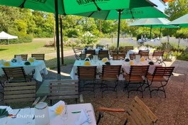 Genieten op het terras van Heinrich Pesch Hotel in Ludwigshafen Duitsland
